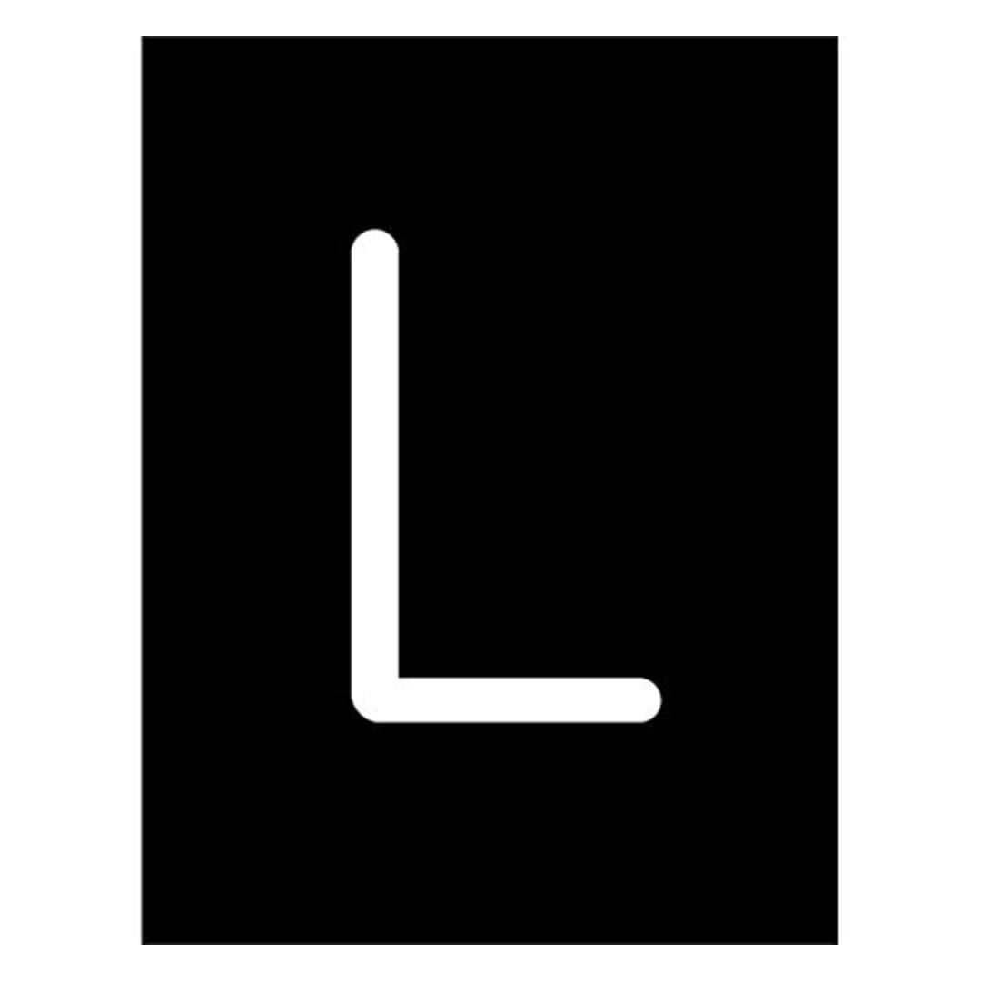 Pusher Lettera Rebus L Con Luce Led Struttura In Metallo Decorazione