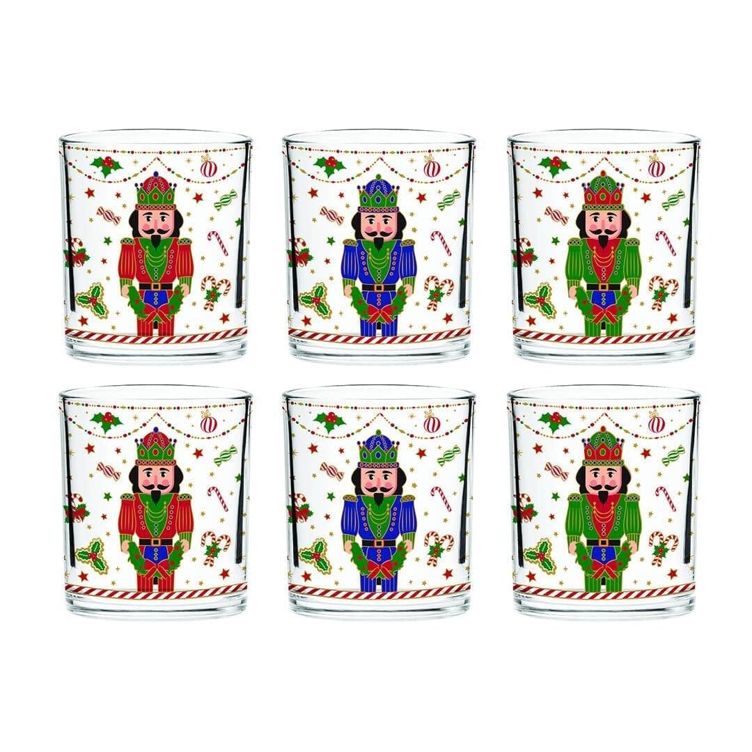 Easy Life Nutcracker Twist Set Bicchieri In Vetro Natale