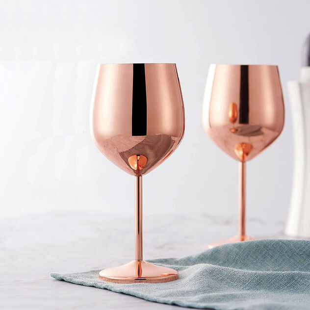 Bicchiere vino, Acciaio Inox - Rame