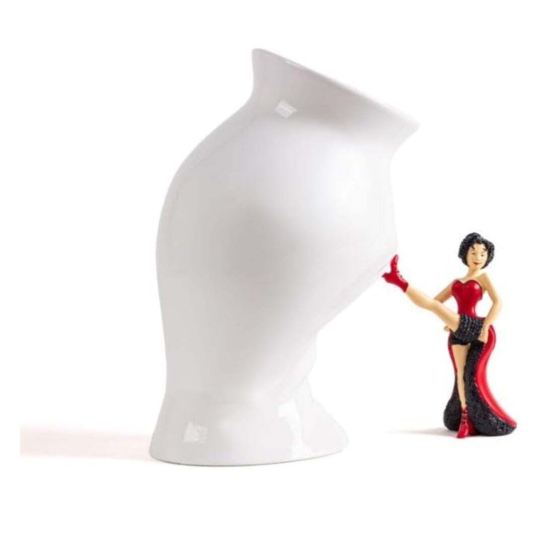 Vaso Con Statuetta In Resina Circus Lucy Seletti