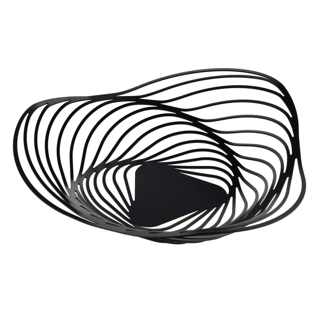 Alessi Trinity Aco01 B Fruttiera Di Design In Acciaio Colorato Con Resina Epossi