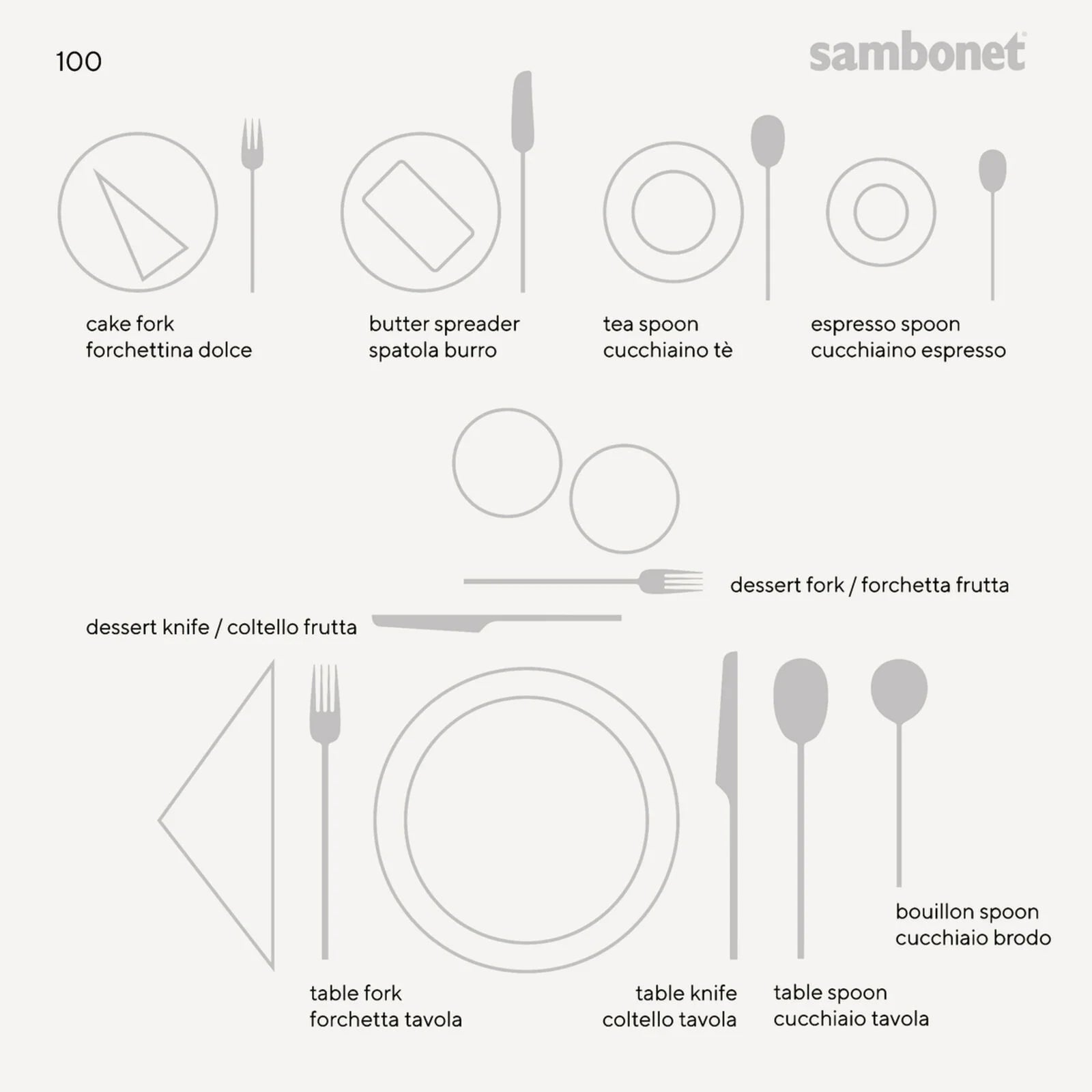 Sambonet Servizio 24 Pz Monoblocco - 100