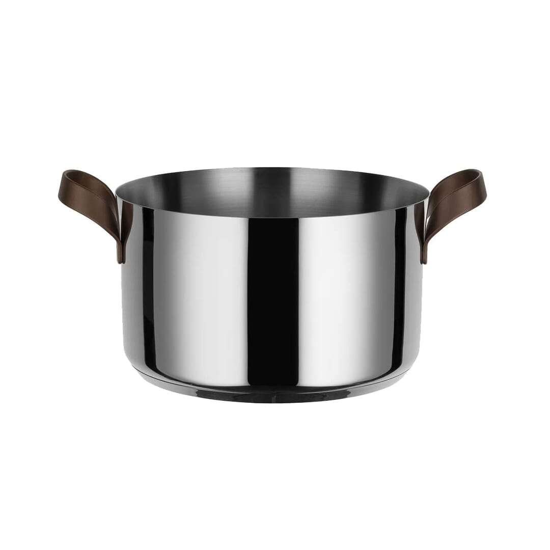 Alessi Edo Casseruola A Due Manici Acciaio Inossidabile Pvd Marrone