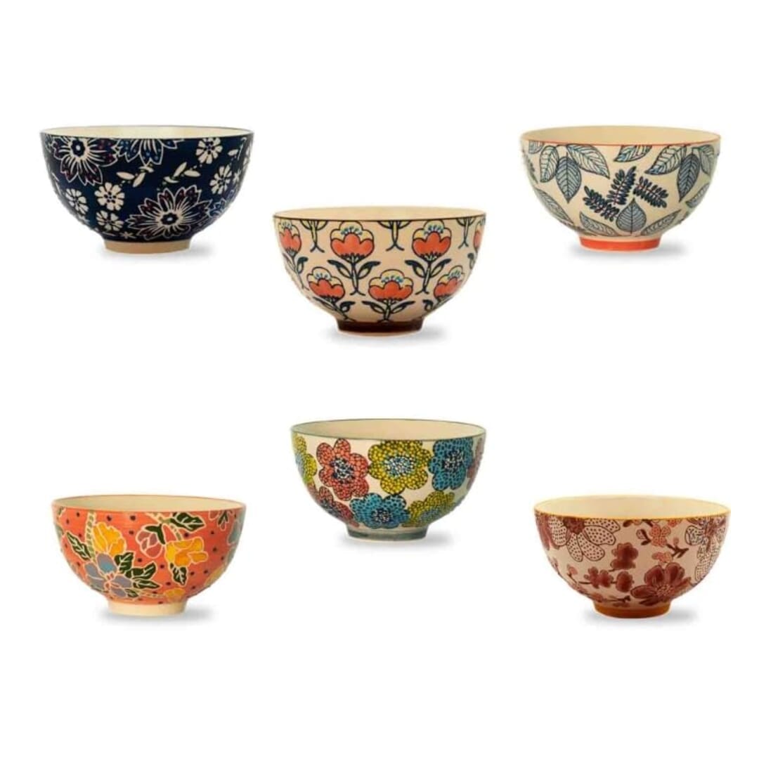 Wd Lifestyle Coppette Set 6 Esterno Decorato