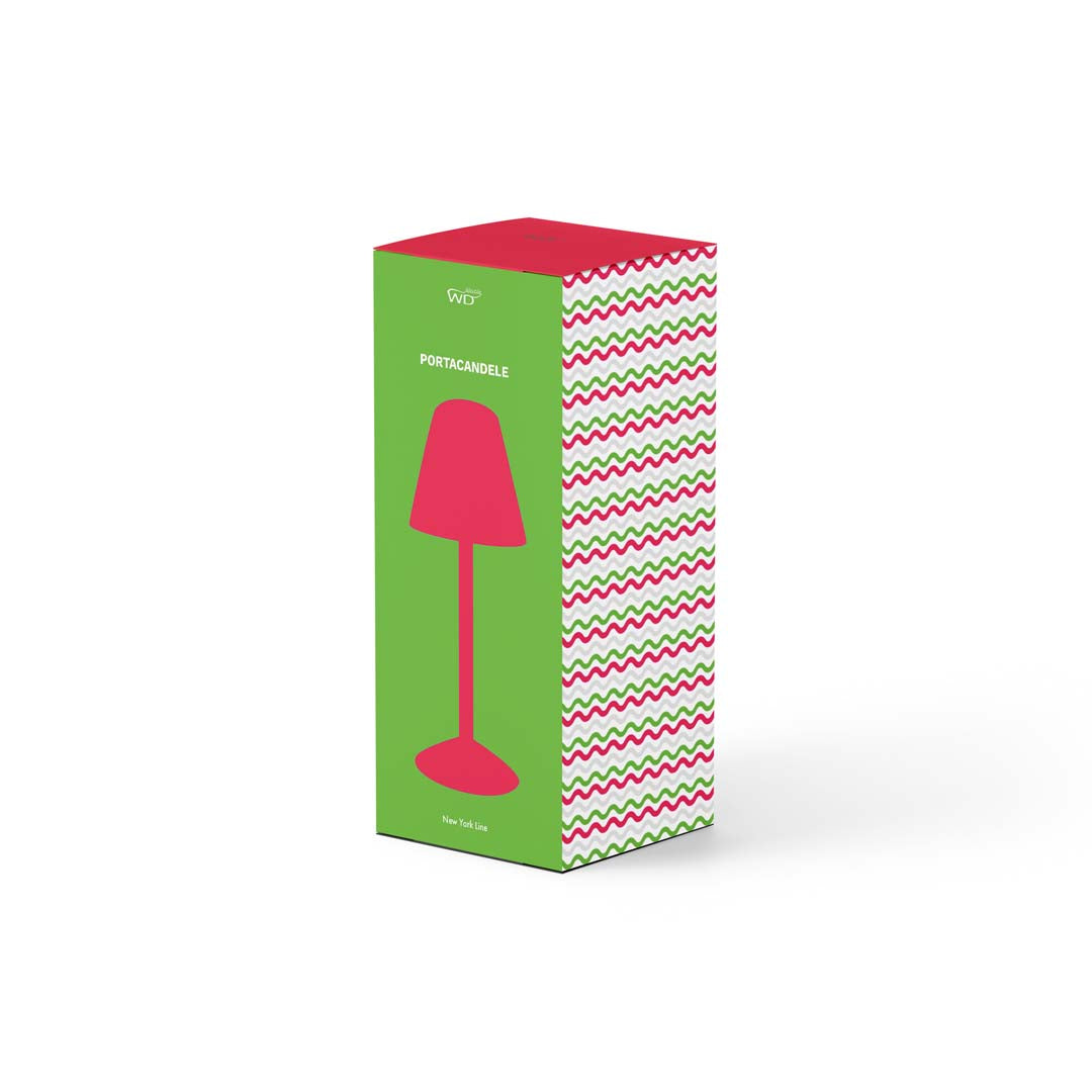 Porta tealight in vetro Borosilicato - 22cm / Verde