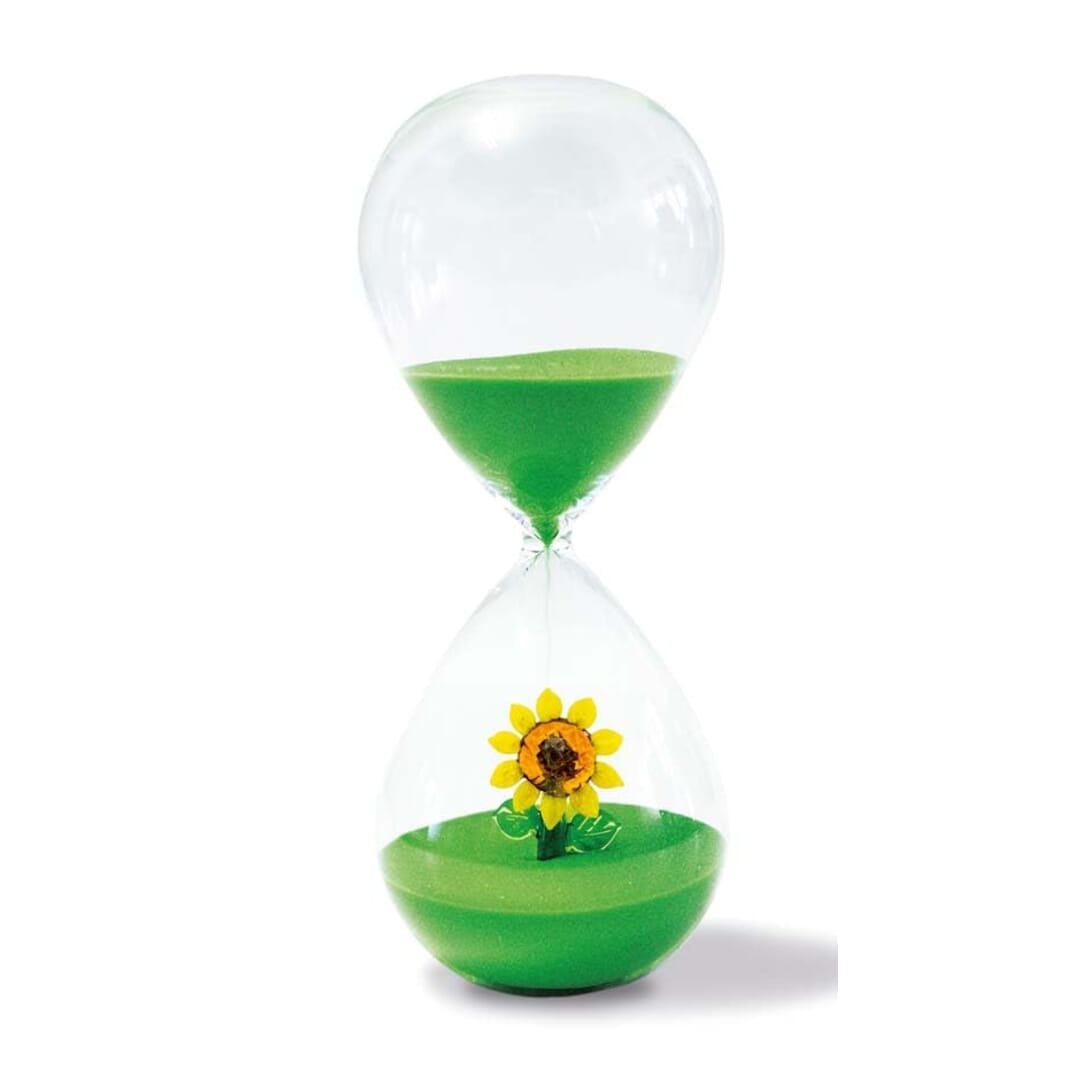 Clessidra In Vetro Con Elemento Girasole 30 Min