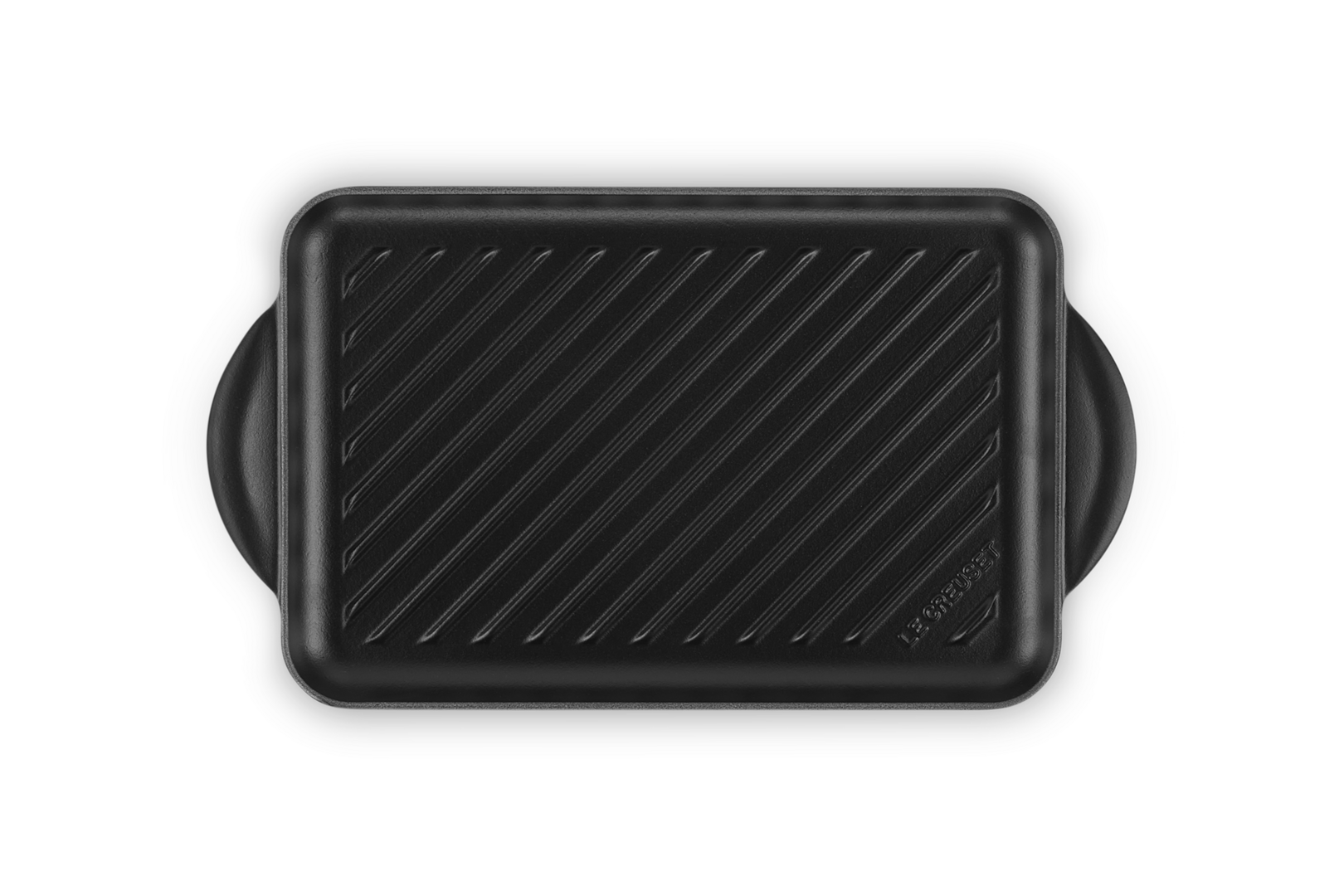 Grill rettangolare Tradition in ghisa vetrificata - colore nero matt - 32 cm