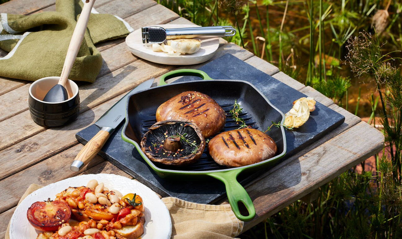 Bistecchiera Skillet quadrata - in ghisa vetrificata / 26 cm