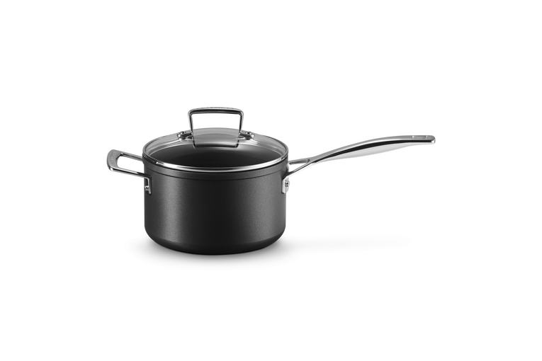 Casseruola con manico e coperchio vetro in alluminio antiaderente - 18 cm, 2.8L