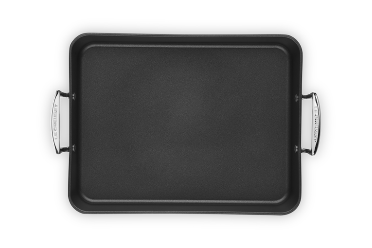 Arrostiera rettangolare in alluminio antiaderente - 35 cm