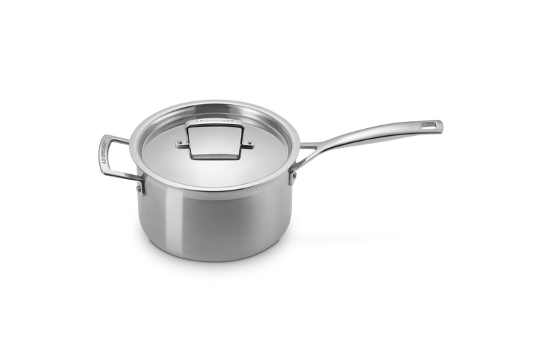 Casseruola con coperchio e maniglia in acciaio inox - 20 cm, 3.8L