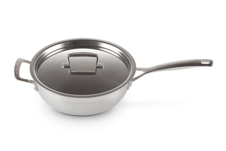 Padella dello chef con manico e maniglia in acciaio inox interno antiaderente -2