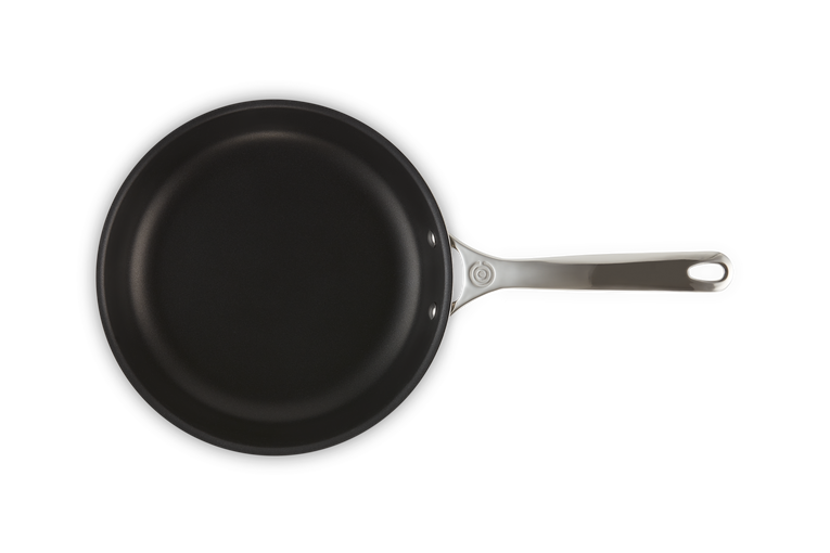 Padella in acciaio inox, interno antiaderente - 24 cm