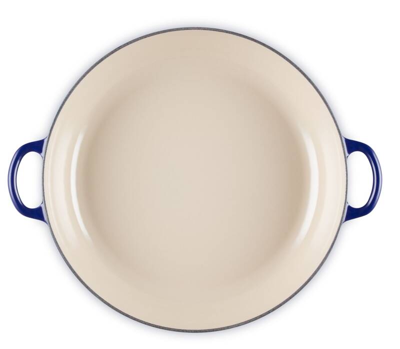 Tegame Basso 30 cm colore Indigo in ghisa smaltata