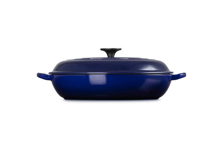 Tegame Basso 30 cm colore Indigo in ghisa smaltata