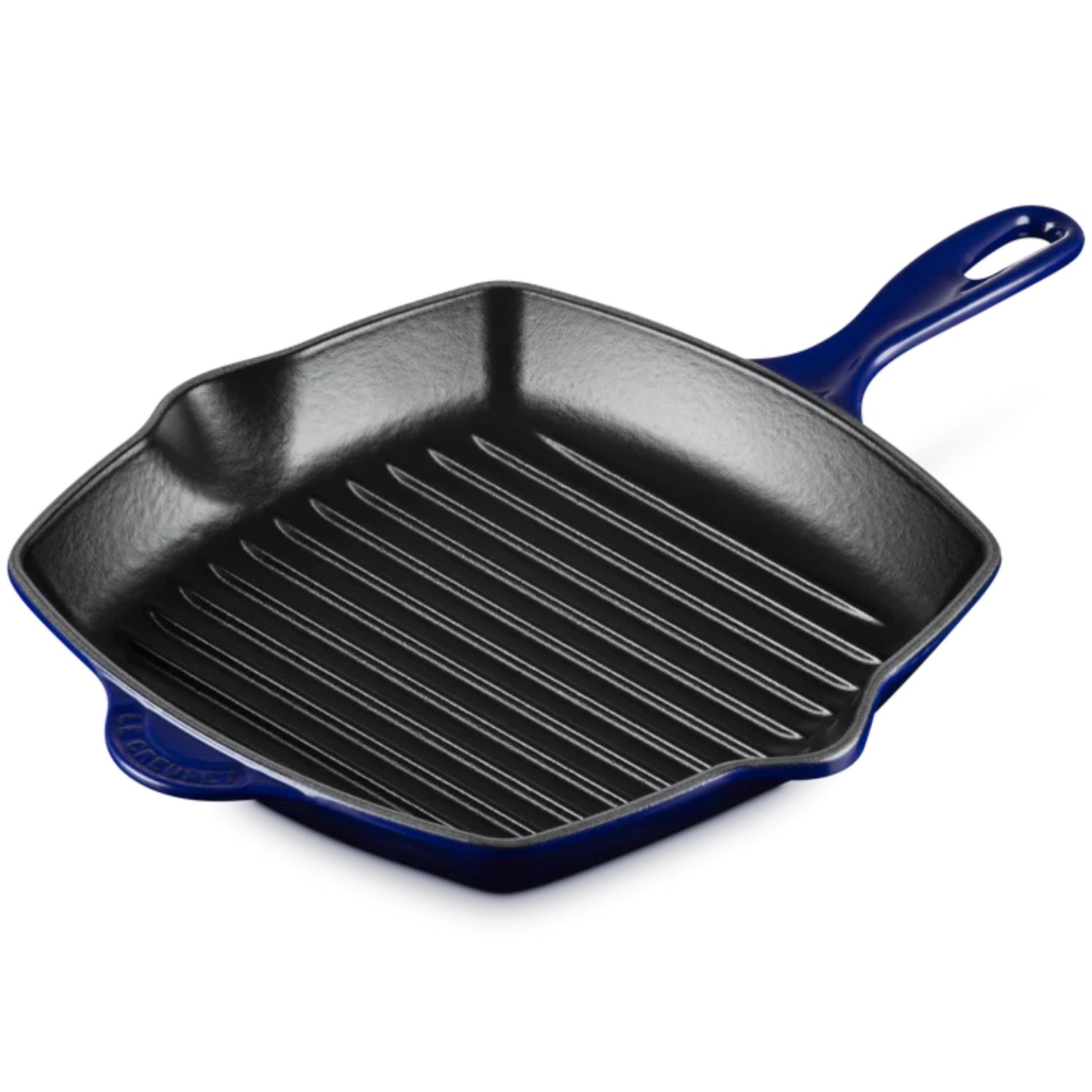 Bistecchiera Quadrata 26 cm colore indigo in ghisa smaltata