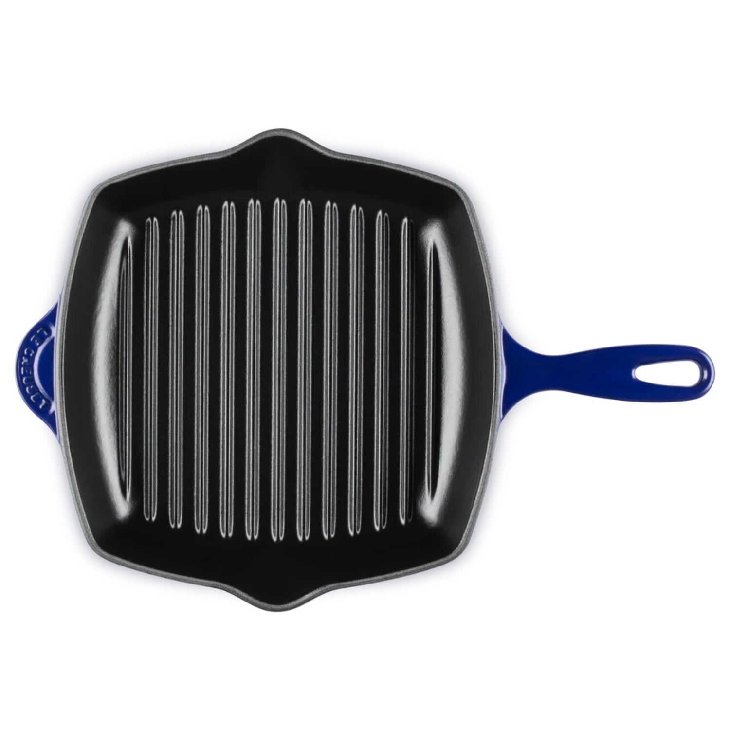 Bistecchiera Quadrata 26 cm colore indigo in ghisa smaltata