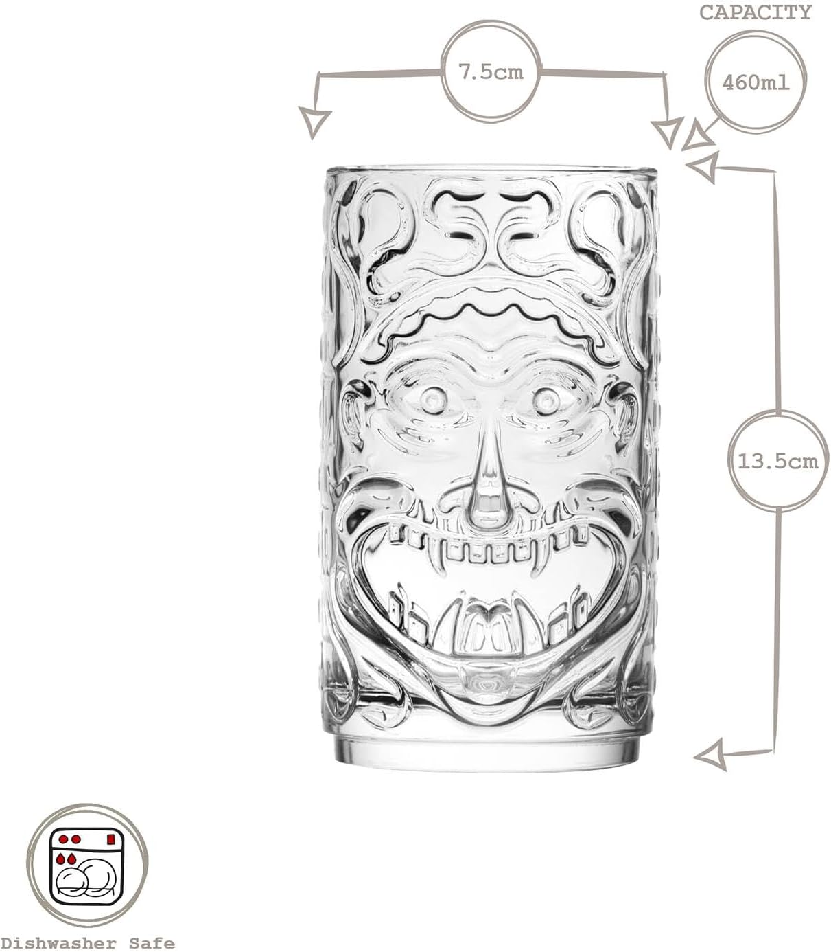 TIKI ETRURIA - Set 4 bicchieri - capacità 45 cl