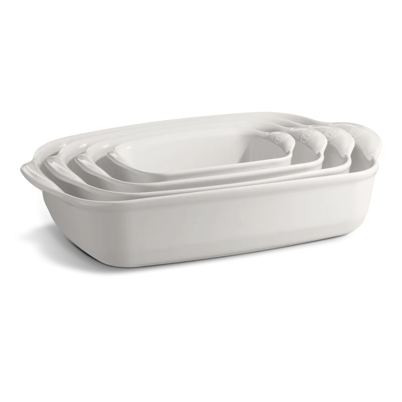 Pirofila media rettangolare - 36,5 cm - color farina