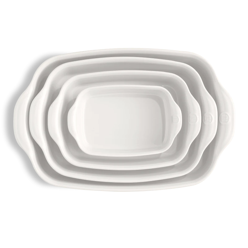 Pirofila media rettangolare - 36,5 cm - color farina