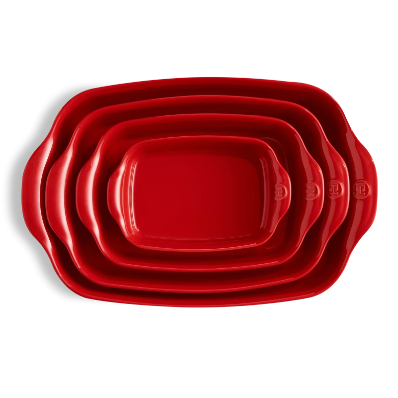 Pirofila media rettangolare - color Grand Cru - 36,5 cm