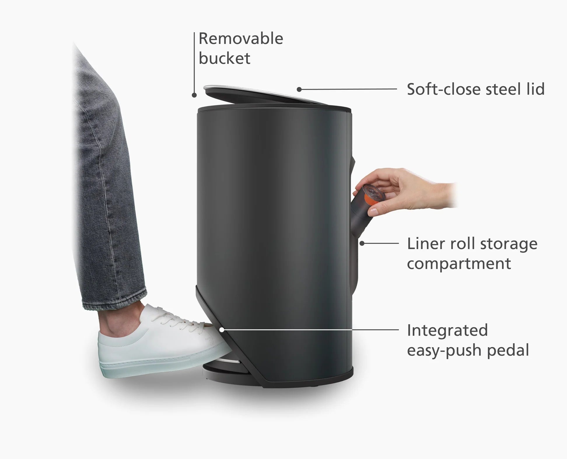 Arc 10L Bin - Carbon Black