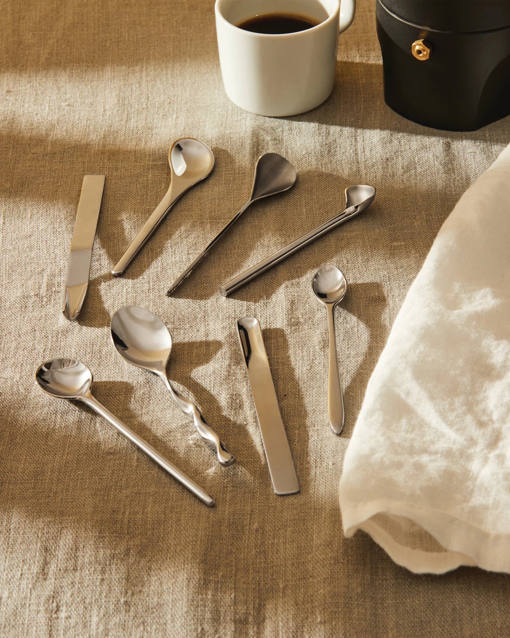 Alessi - Il caffè/tè Alessi - Set di 8 cucchiaini da caffè