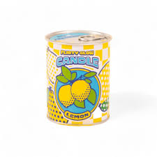 CANDELA "FLIRTY GLOW" IN CERA E LATTA ? 7,5 H. 9,7 CM - LEMON