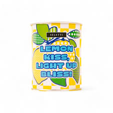 CANDELA "FLIRTY GLOW" IN CERA E LATTA ? 7,5 H. 9,7 CM - LEMON