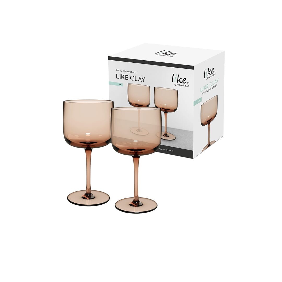Villeroy & Boch Like Clay Calice Da Vino Set 2 Pz Vetro Colorato Marrone