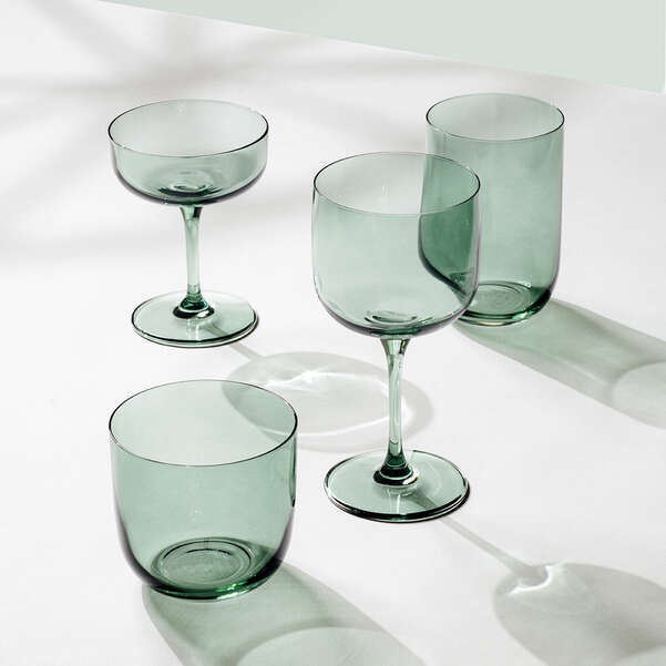 "Like Sage" Set 2 Calici da Vino - 200ml / Cristallo verde