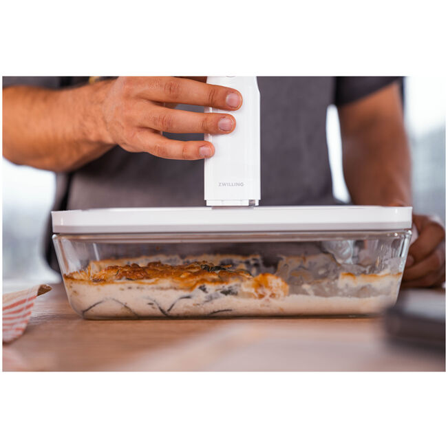 Piatto gratin sottovuoto - vetro / grigio