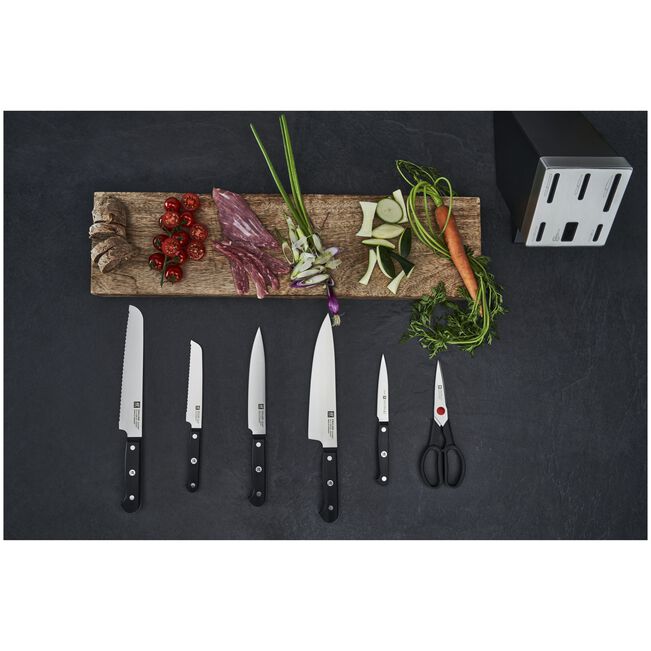 Gourmet Set di coltelli con ceppo, 7-pz., nero