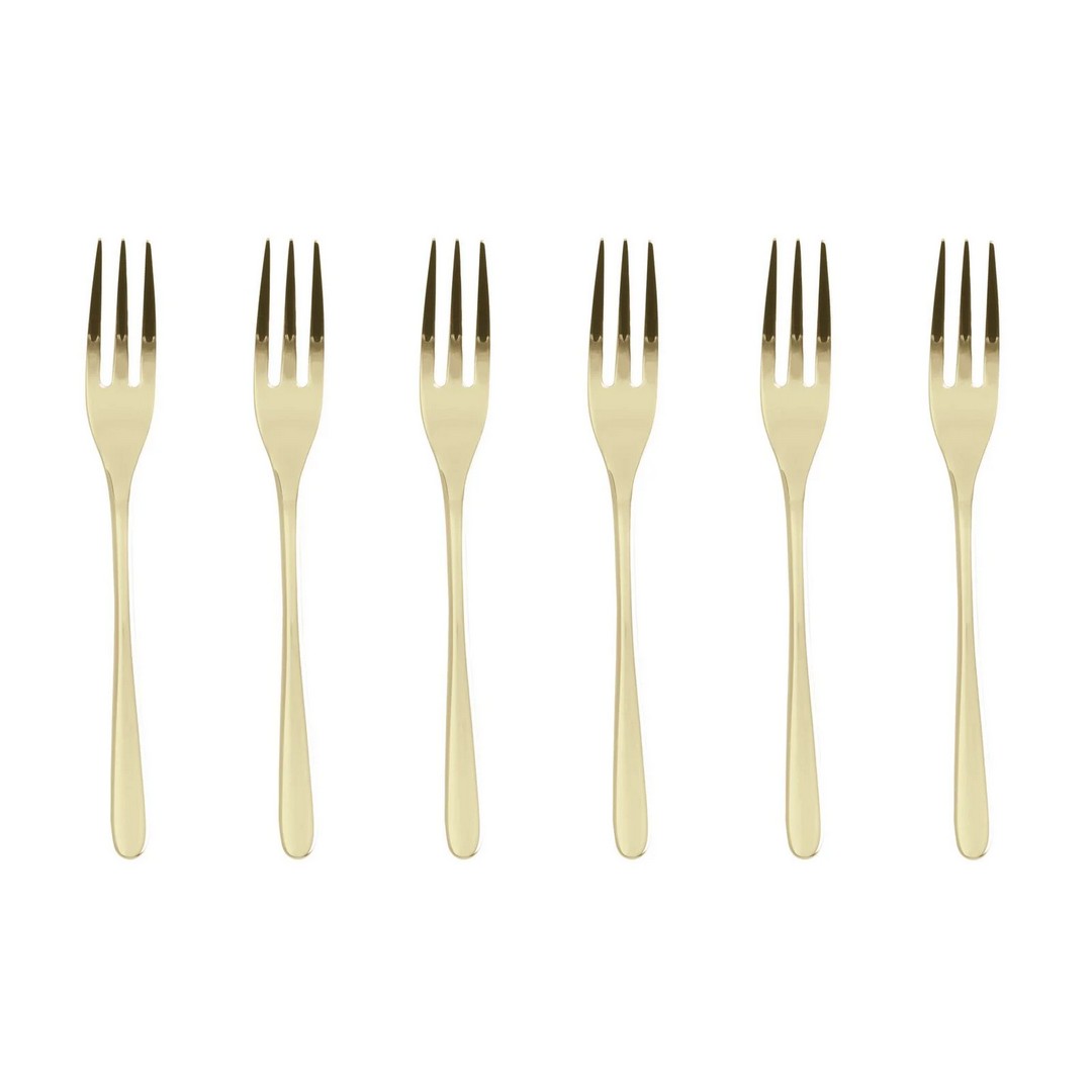 Sambonet Set 6 forchettine dolce pVD Champagne