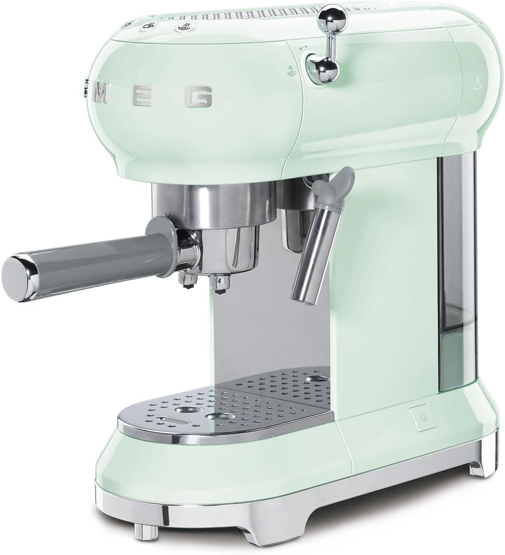 Macchina da caffè espresso manuale verde pastello, ECF01PGEU