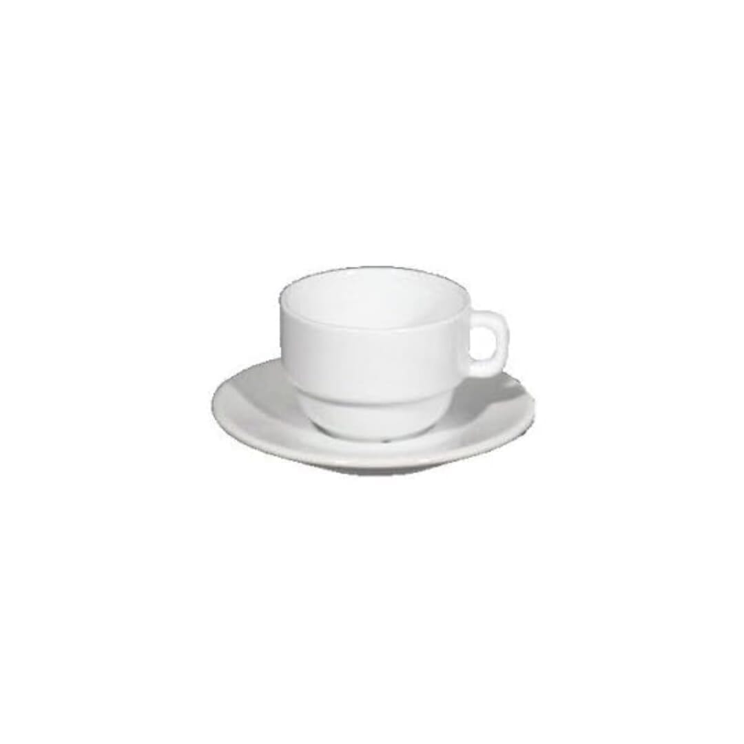 Tazza C/Piatto Roma Bianco Tazza The C