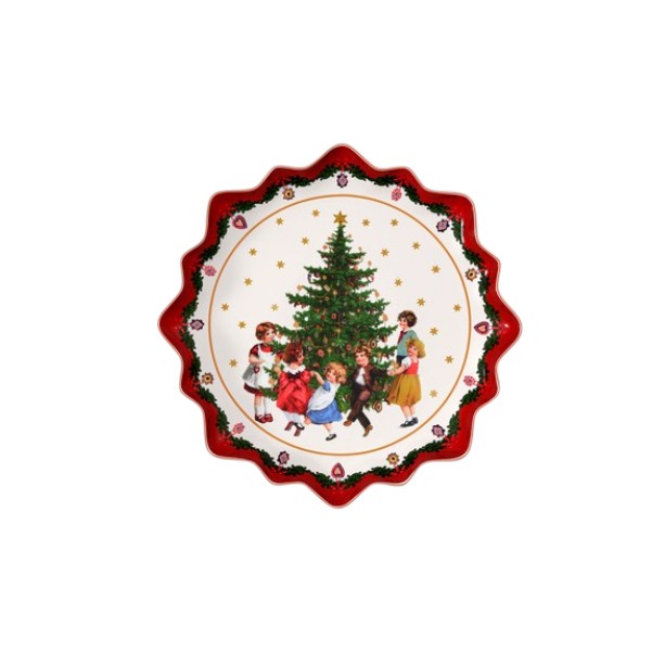 Toy's Fantasy Vassoio per pasticcini multicolore, Premium Porcelain