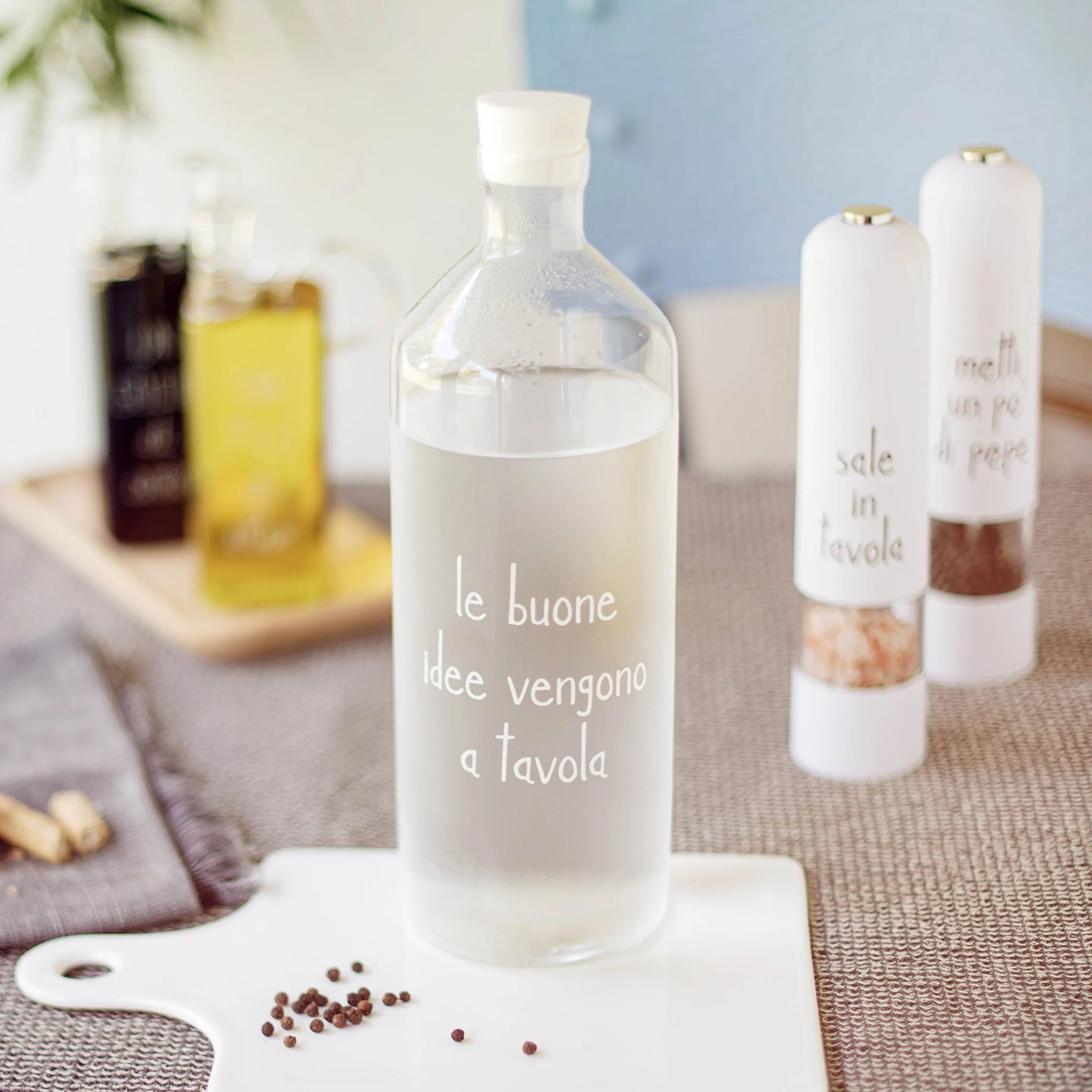 Simple Day Bottiglia " Le buone idee vengono a tavola "