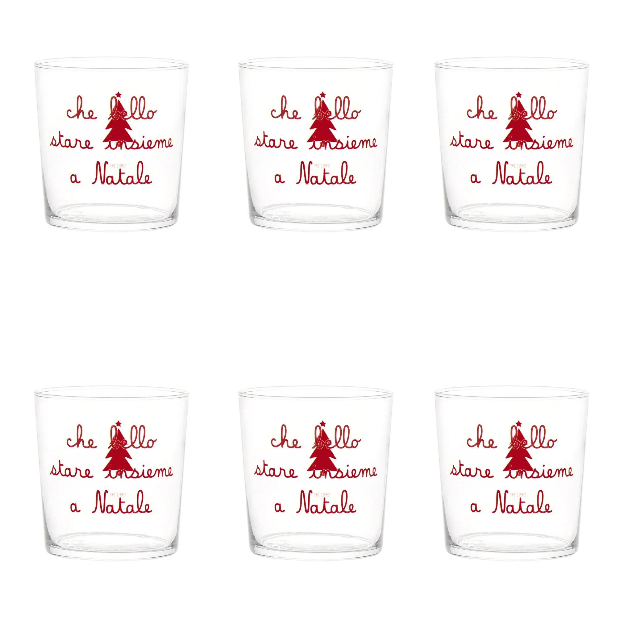 Simple Day Bicchiere 35Cl Che Bello Stare Insieme Rosso - 10011845