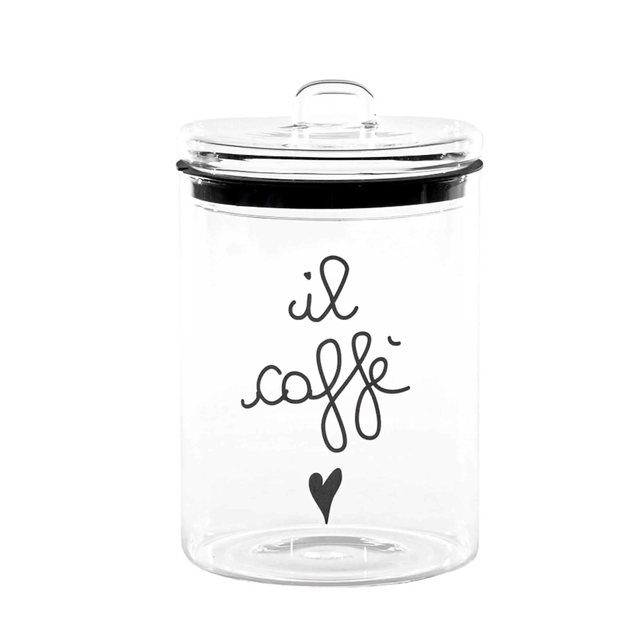 Barattolo in Vetro " Il caffè " in Nero