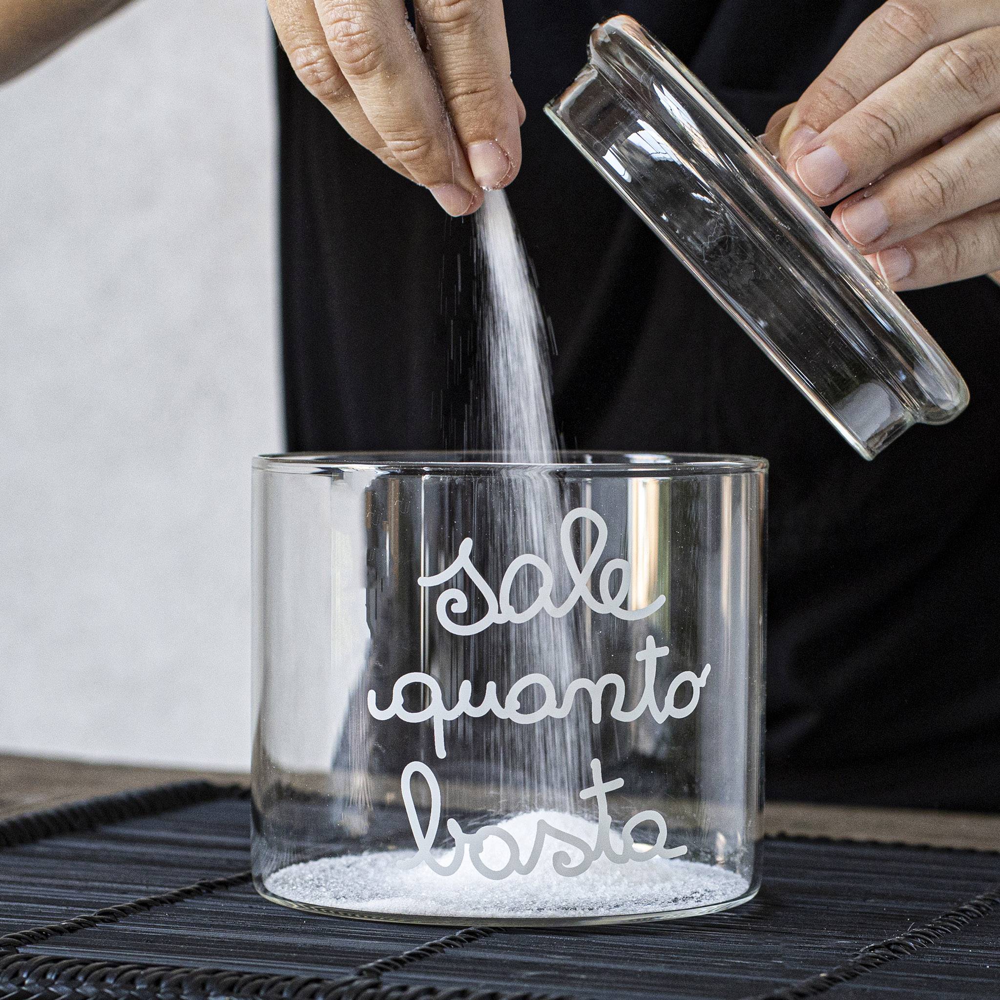 Simple Day - Barattolo " Sale quanto basta " scritta bianca