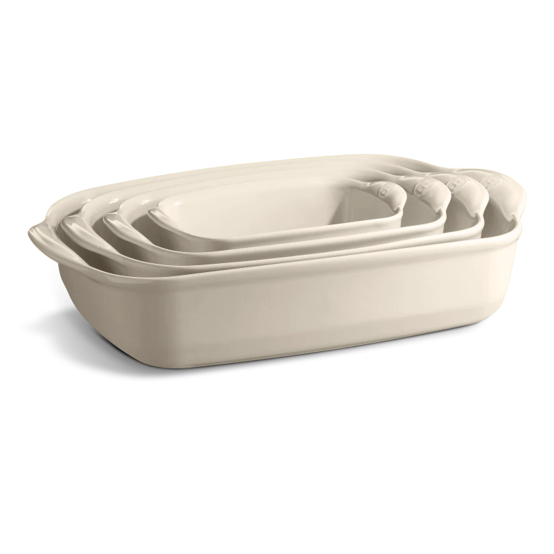 Pirofila media rettangolare - colore argilla - 36,5 cm