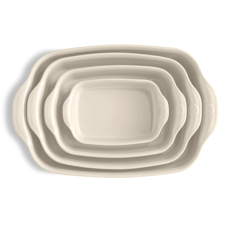 Pirofila media rettangolare - colore argilla - 36,5 cm