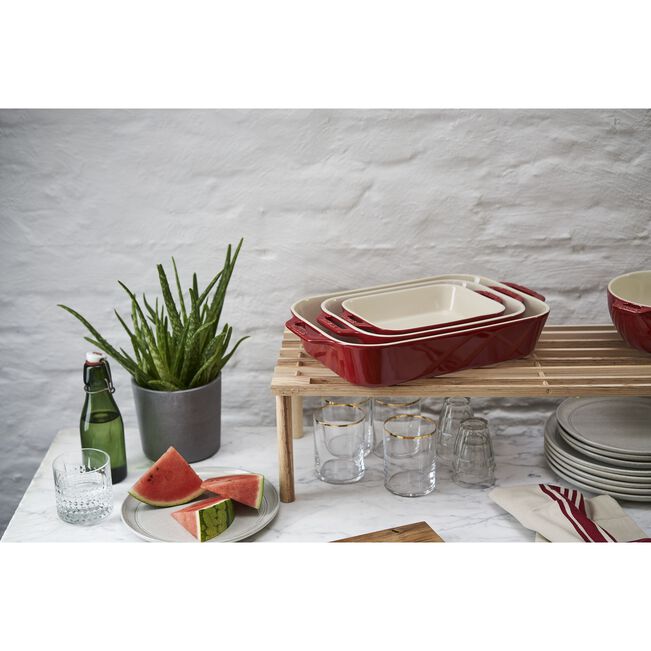 Staub Ceramique Set di pirofile rettangolare - 3-pz., ciliegia