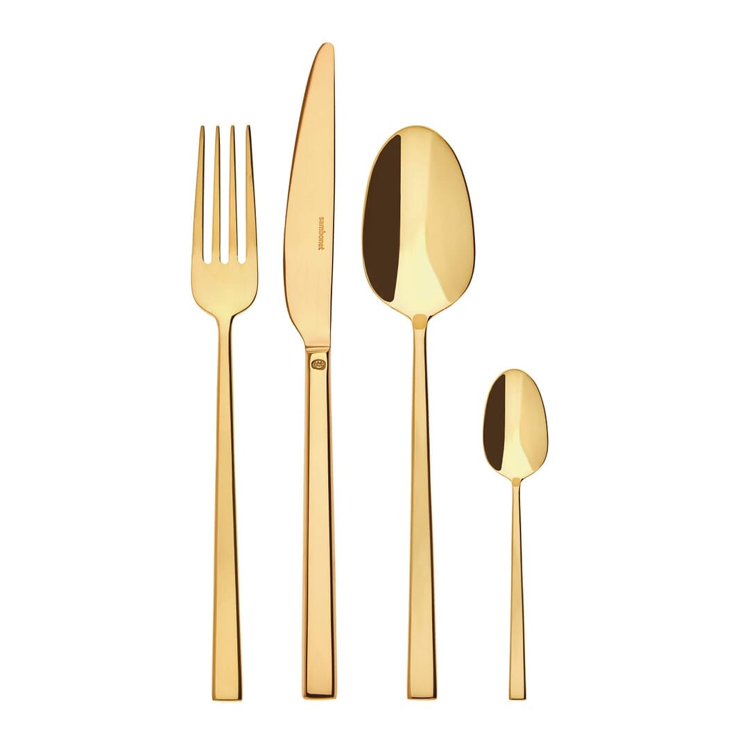 Sambonet Rock Cutlery Set 24 Pezzi Oro