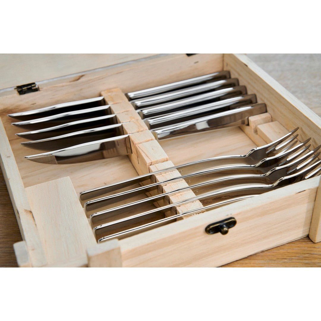 Zwilling Set Posate Da Bistecca 12 Pezzi Coltelli E Forchette Con Contenitore Ac