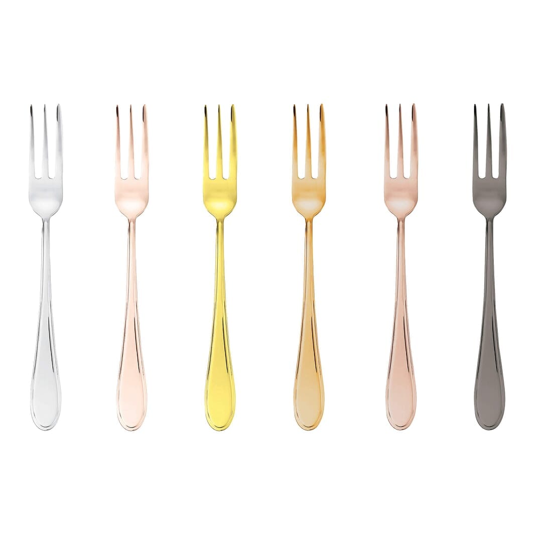 Sambonet Rosenthal Frame Set Di 6 Forchette Da Dessert In Acciaio Inox Multicolo