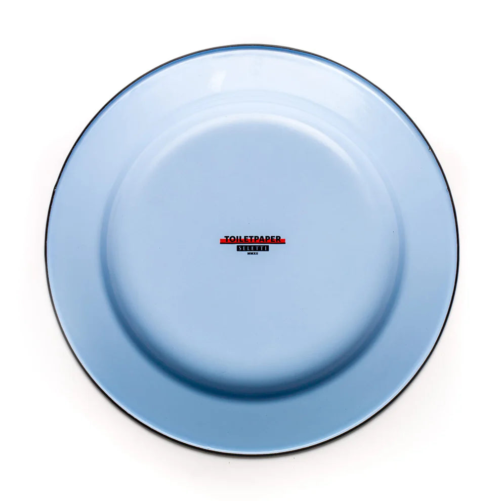 Enamel Plate Bird - Piatto In Metallo Smaltato