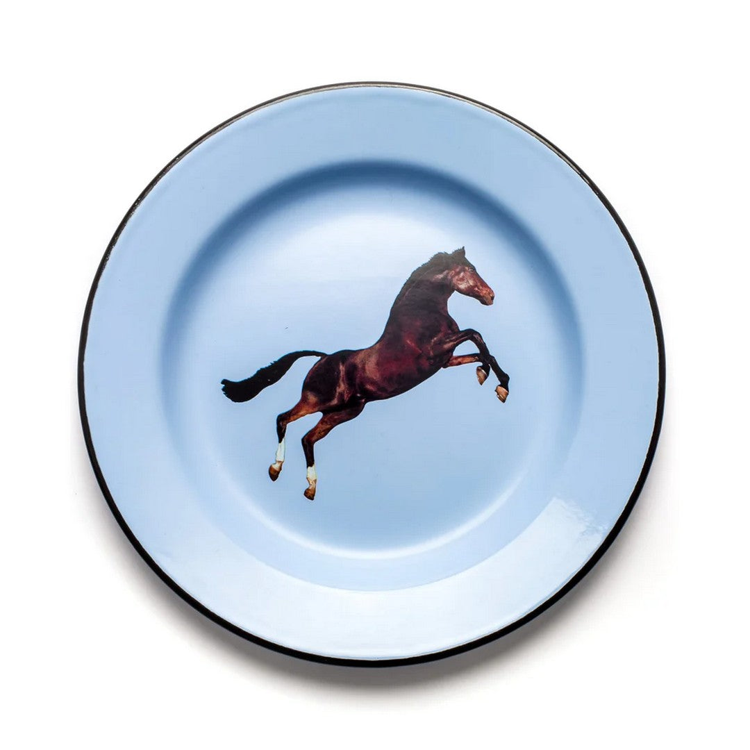 Seletti Piatto In Metallo Smaltato "Toiletpaper" - Cavallo - 16835