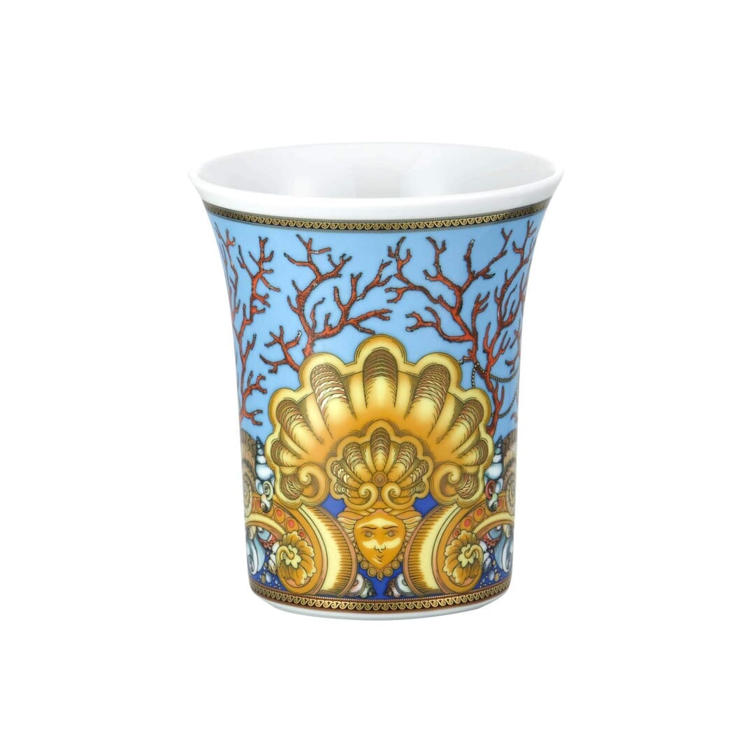 Rosenthal Versace Les Trésors De La Mer Vaso Porcellana Bianco Blu Celeste Giall